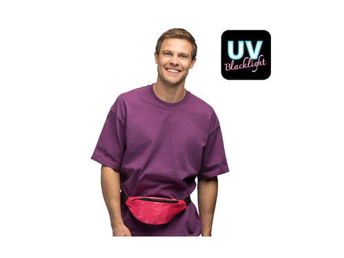 UV neon roz paiete șold sachet
