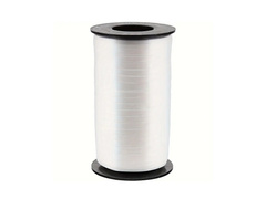 Panglică decorativă pentru baloane - pastel - alb - 92 m