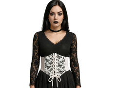 Corset alb cu legături fluture - 1 buc.