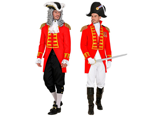 Costum în roșu, frac de paradă