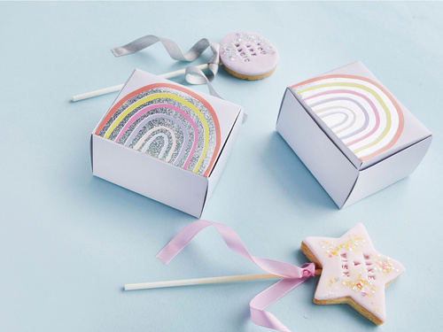 Cutie de tort Rainbow - 4cm x 8.5cm - 10 buc.