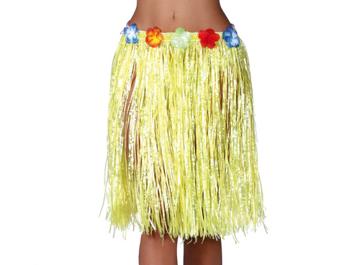 Fustă hawaiiană scurtă galbenă - 1 buc.