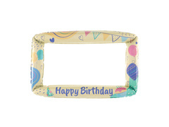 Ziua de naștere Cadru Foil Balon - 80x59 cm - 1 buc.