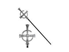 Toiag ceremonial negru pliabil - 145 cm