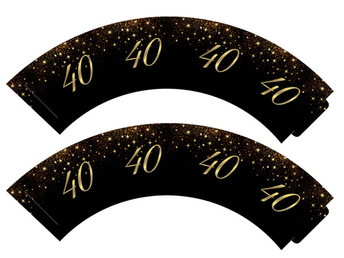 Garnituri spumante pentru cea de-a patruzecea aniversare - 6 buc.