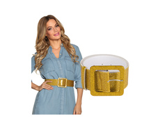 Curea aurie cu sclipici