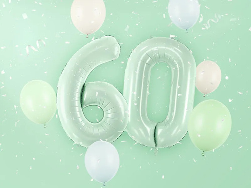 Balon folie verde cu numărul 6 - 72 cm - 1 buc.