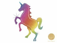 Balon de folie Rainbow Unicorn - 137 cm - 1 buc.