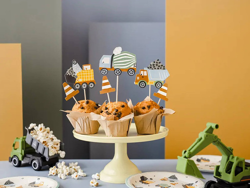 Cupcake Picks Construction - 6 buc.