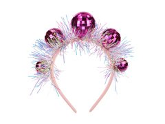 Bentiță Disco balls roz - 1 buc.