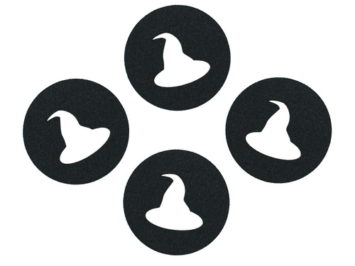 Coaster pentru cană - Pălărie de vrăjitoare - 10 cm - 4 buc.