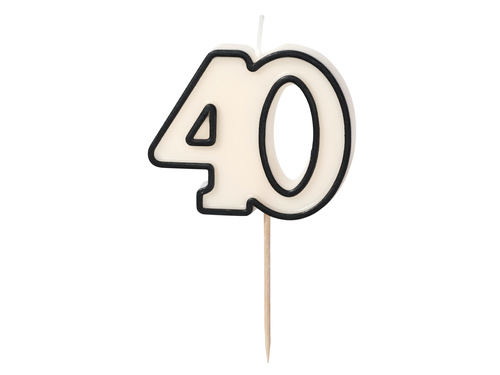 Lumânare pentru a 40-a aniversare - 5,5 cm - 1 buc.