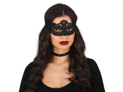 Mască de carnaval din dantelă neagră - 1 buc.