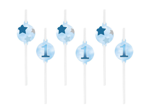 Paie pentru petrecerea de aniversare Stele albastre - 6 buc.