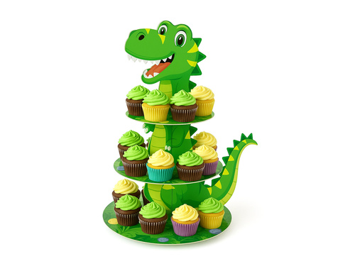 Suport platou pentru prăjituri Dinosaur - 1 buc.