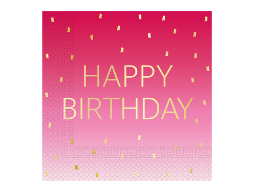 Șervețele Happy Birthday - 33 cm - 20 buc.