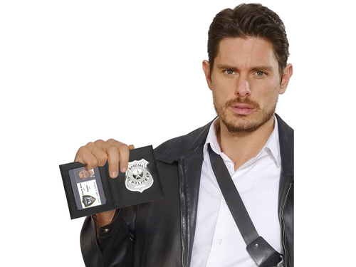 Insignă de ofițer de poliție în portofel - 1 buc.