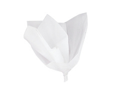 Hârtie decorativă pentru împachetat cadouri alb - 50 x 53 cm - 10 buc.