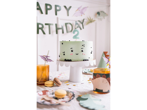 Numărul doi lumânare albastră - 2 - 1 buc.