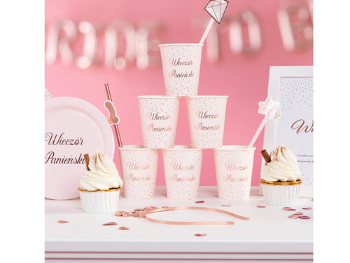 Bețișoare pentru penis pentru noapte de găină roz auriu - 8 buc.