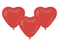Baloane cu inima rosie - 44 cm - 50 buc.