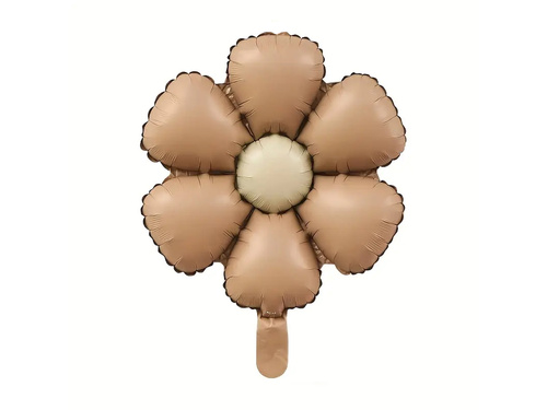 Balon din folie cu flori maro - 50 cm - 1 buc.