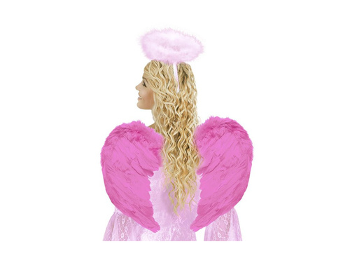 Aripi cu pene roz 50×40 cm