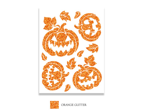 Stickere cu sclipici Halloween dovleci - 1 buc.