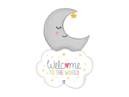 Balon cu folie Welcome Baby Moon - 57 x 81 cm - 1 buc.