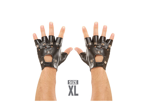 Mănuși din piele cu crampoane fără degete