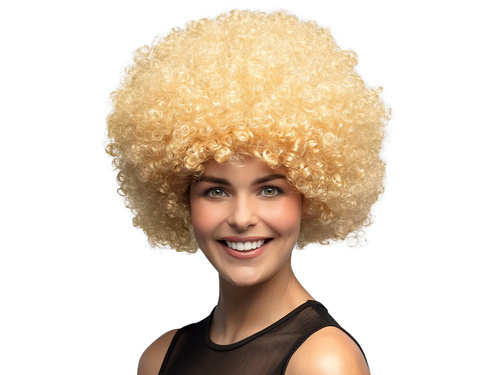 Peruca Afro blondă - 1 buc.