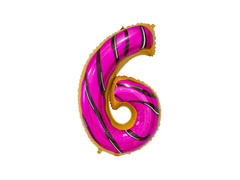 Balon din folie cu numărul 6 - 78 cm - 1 buc.