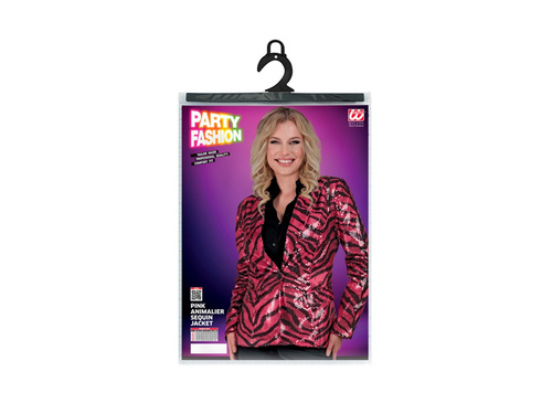 Party Fashion jachetă de petrecere - roz paiete animal print - zebră