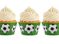 Folii pentru cupcakes Fotbal - 6 buc.