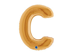 Balon folie litera C auriu - 40" - 1 buc.