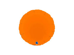 Balon rotund din folie portocalie mată - 14" - 1 buc.