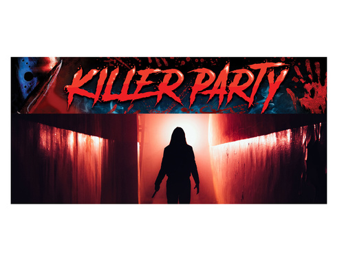 Banner textil Killer Party - 290 cm x 50 cm - 1 buc.