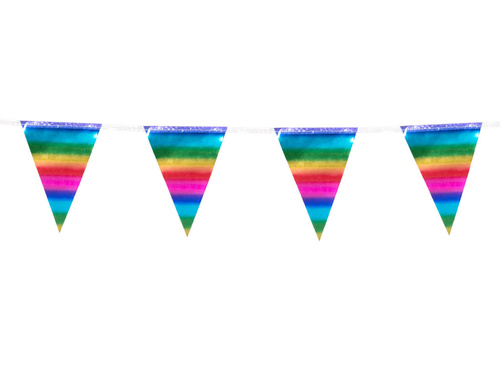 Banner cu steaguri curcubeu - 300 cm - 1 buc.