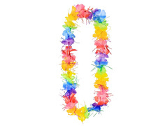 Colier hawaiian cu ciucuri - curcubeu - 1 buc.