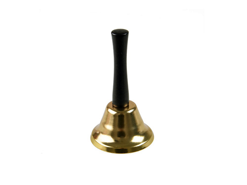 Clopoțel Moș Crăciun auriu - 12 cm - 1 buc.