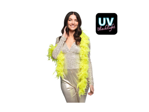 BOA eșarfă pană - neon galben UV - 180 cm