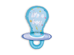 Suzetă cu balon din folie - It's a Boy - 58x97 cm - 1 buc.