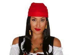 Peruca de pirat cu bandana rosie