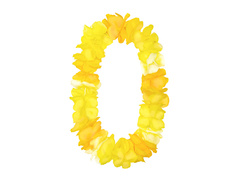 Colier hawaiian galben - 1 buc.