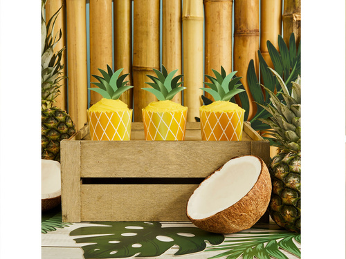 Set decorațiuni pentru prăjituri Ananas - 20 buc.