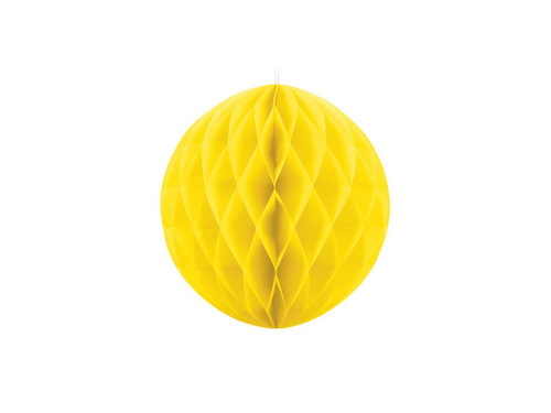 Decorațiune agățată cu bilă galbenă - 20 cm - 1 buc.