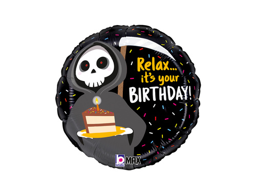 Balon aniversare moarte - 35x35 cm - 1 buc.