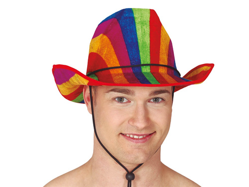 Pălărie de cowboy colorată - 1 buc.