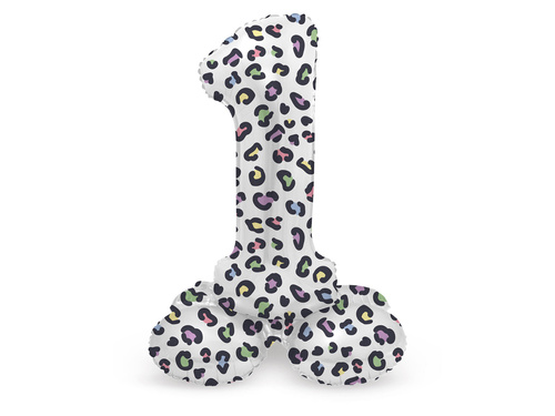 Numărul 1 Pantera balon de folie în picioare - 72 cm - 1 buc.