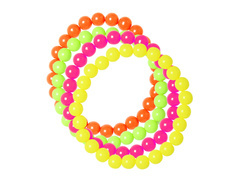 Disco 80s neon brățări - 4 buc.